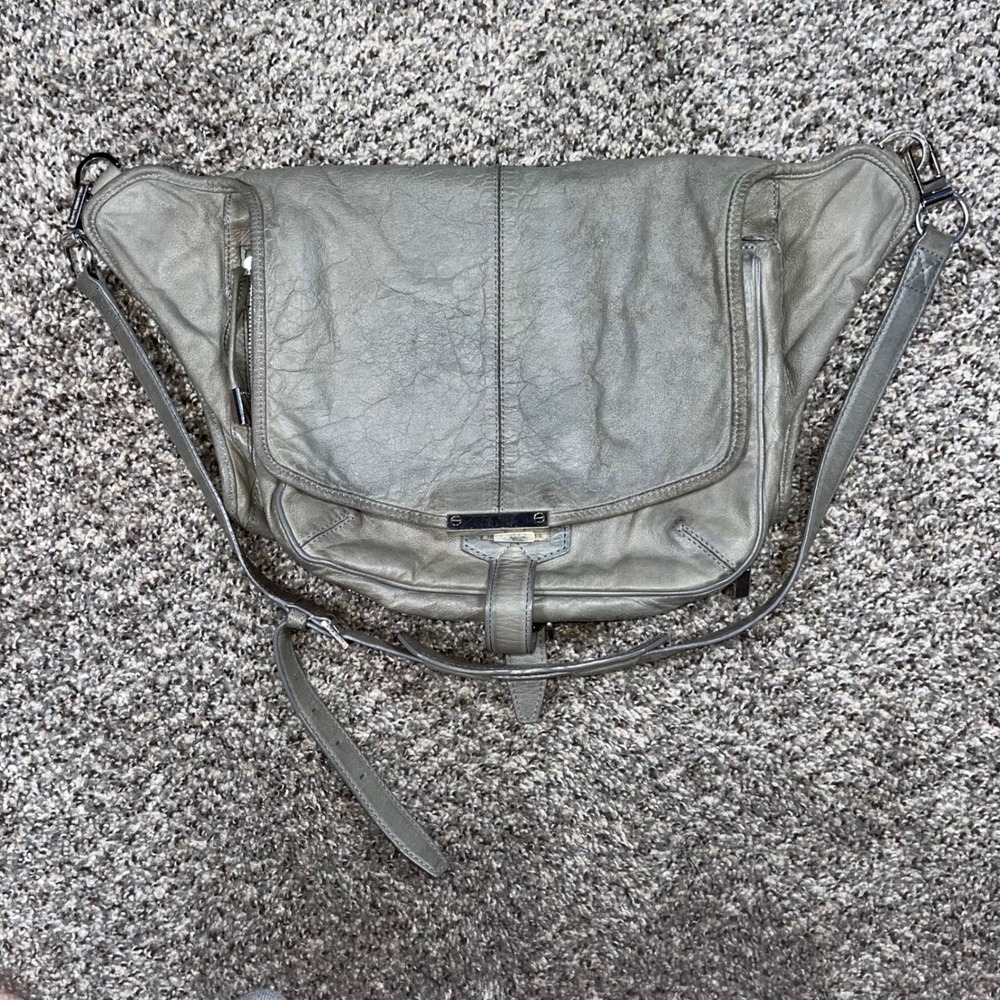 Alexander Wang Vintage Grey Calfskin Leather Crossbody Avant Garde Bag
